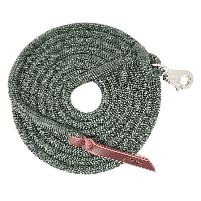 Knotty Girlz 9/16" Diameter Premium Polyester Yacht Braid Lead Rope with Trigger Bull Snap End image number null