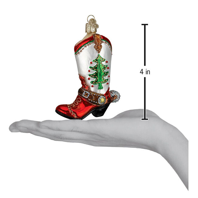 Old World Christmas Christmas Cowboy Boot Ornament image number null