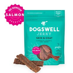 Dogswell Skin & Coat Salmon Jerky Dog Treats 10 oz