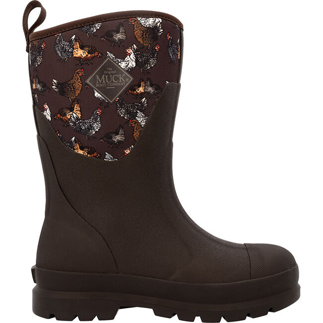 Muck Boot Company Women s Chore Mid Boot Brown Chickens The Cheshire Horse