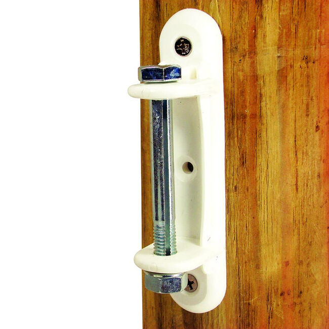 Field Guardian Wood Post - 2" Polytape Metal Split Bolt Tensioner - White image number null