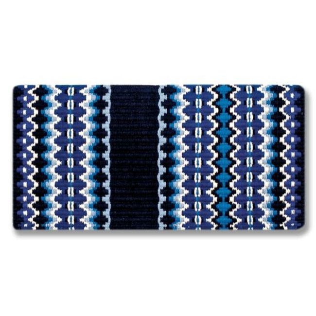 Mayatex Branding Iron Heavyweight Wool Horse Saddle Blanket - Blue image number null