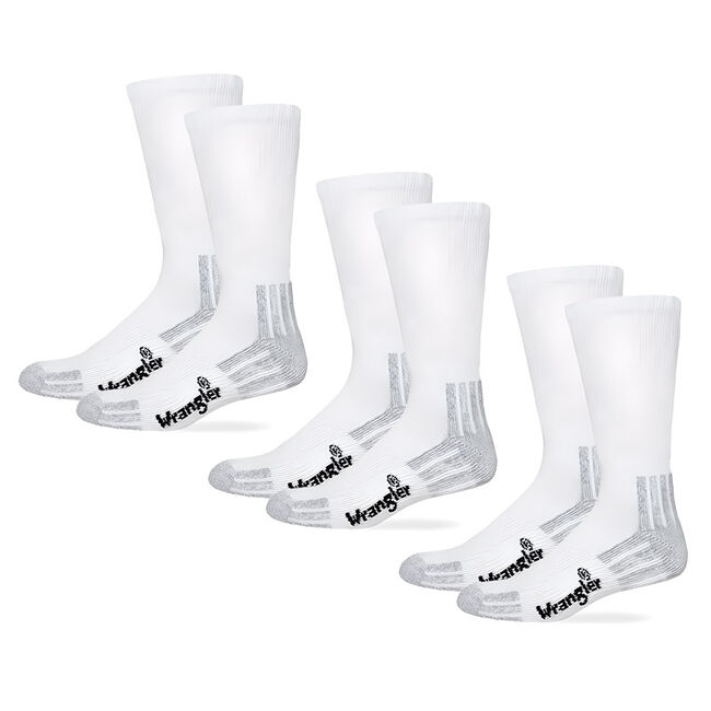 Wrangler Men's 80% Cotton Crew Sock 3 Pack image number null