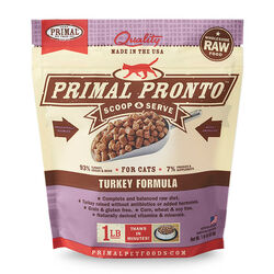 Primal Pronto Raw Frozen Cat Food - Turkey - 1 lb
