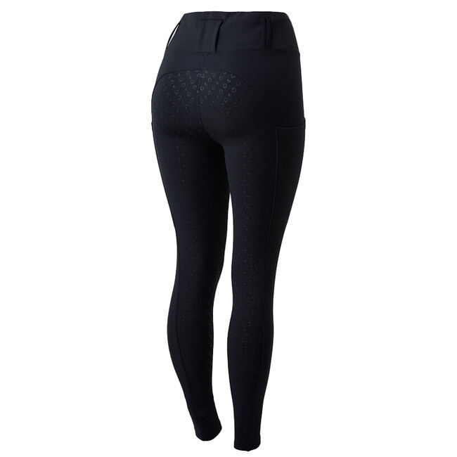 Horze Women's Everly Full Grip Winter Riding Tights - Black image number null