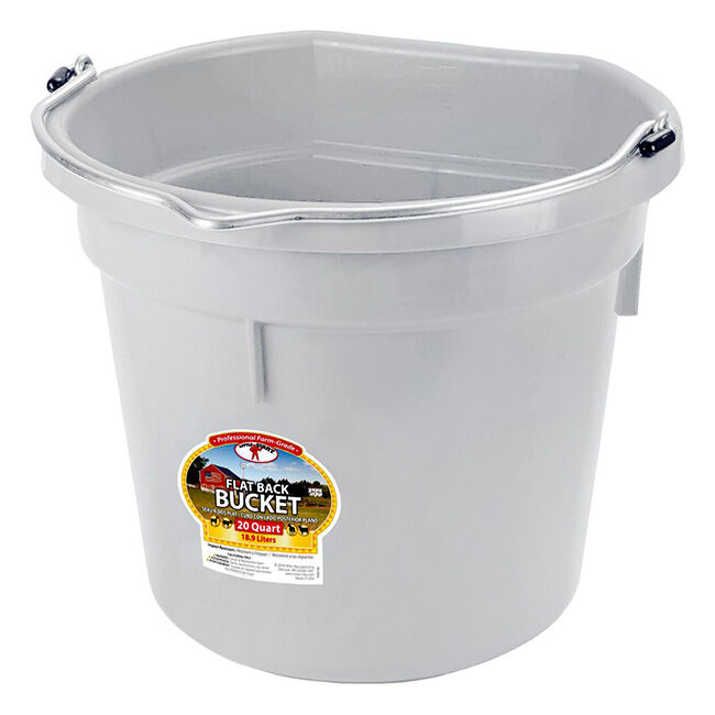 Little Giant 20 Quart Berry Blue Flat Back Plastic Bucket - NRS World