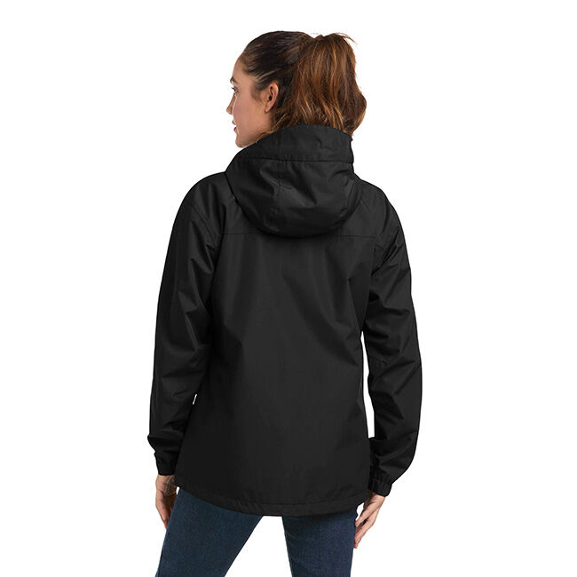 Ariat Women's Rebar Stormshell Logo Waterproof Jacket - Black/Purple image number null