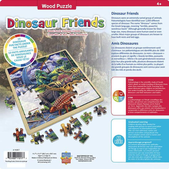 "Dinosaur Friends" 48 Piece Wood Puzzle image number null