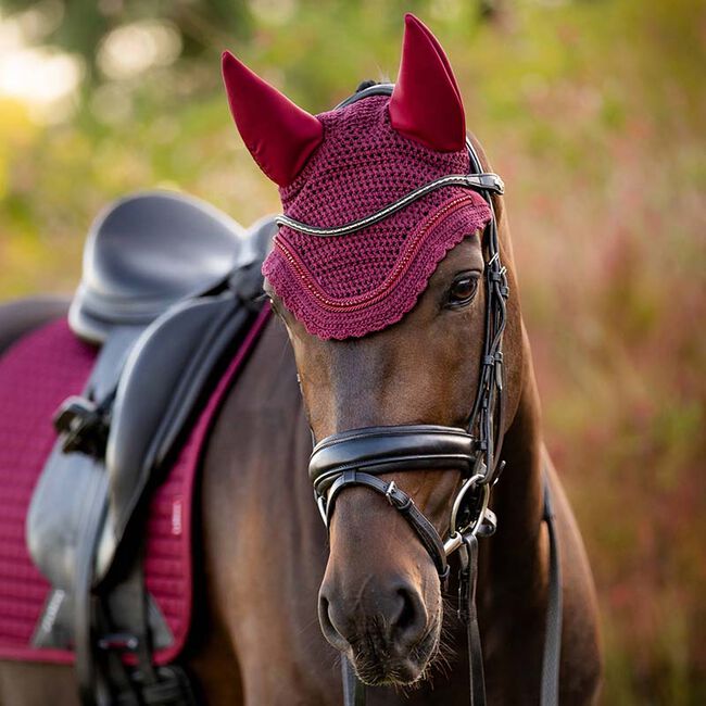 LeMieux Diamante Acoustic Ear Net - Burgundy image number null