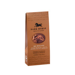 Harbor Sweets Dark Horse Chocolates Sea Biscuits - Peanut Butter on a Biscuit Covered with Milk Chocolate - 6 Pieces