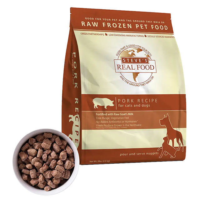 Steve's Raw Frozen Pork Recipe Dog & Cat Food - Nuggets image number null