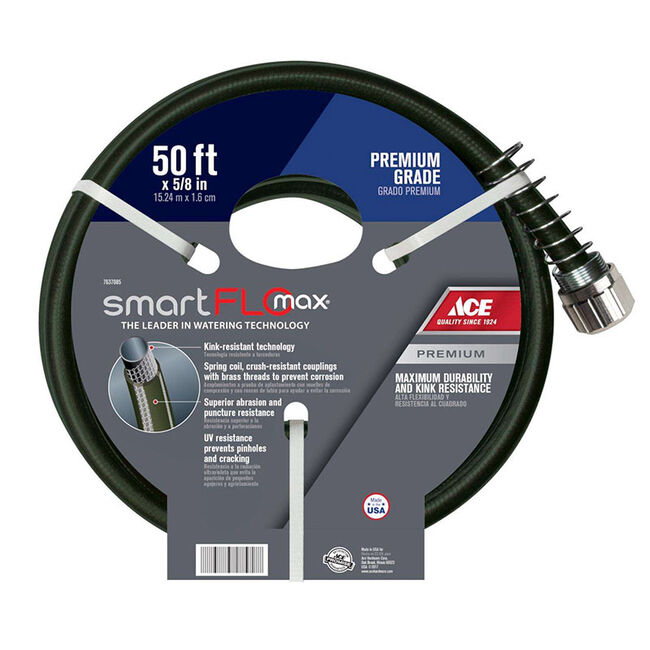 Ace Hardware SmartFLO Max Premium Grade Garden Hose - 5/8" x 50' image number null