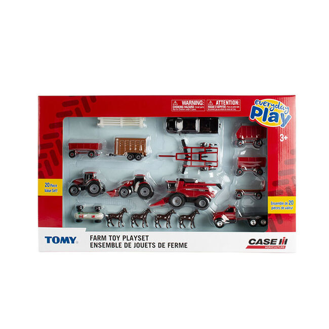 TOMY Case IH 1:64 Scale 20-Piece Vehicle Value Set image number null