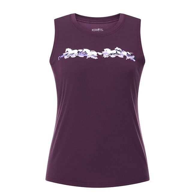 Kerrits Women's Horse Mirage Tank - Velvet Plum image number null