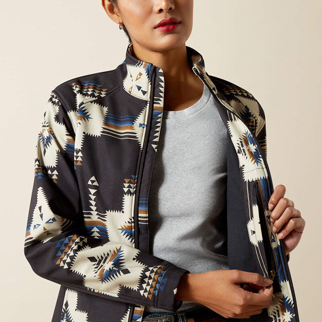 Ariat Women's Logo Softshell Print Jacket - Thornstone Print image number null