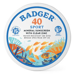Badger Sport Mineral Sunscreen Tin - SPF 40 - 2.4 oz