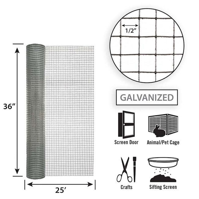 Garden Craft Galvanized Steel Hardware Cloth image number null