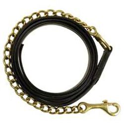 Gatsby Leather Lead with Chain