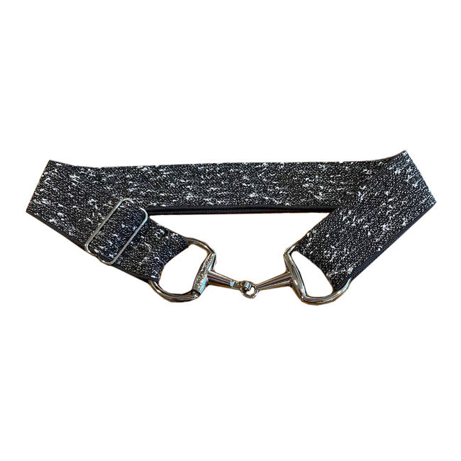 Anademi Stretch Belt with Silver-Tone Bit Buckle - Textures image number null