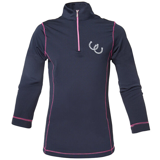 EquiStar Kids' Performance Long Sleeve Top - Midnight image number null