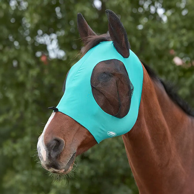 WeatherBeeta Deluxe Stretch Bug Eye Saver with Ears - Turquoise/Black - Closeout image number null