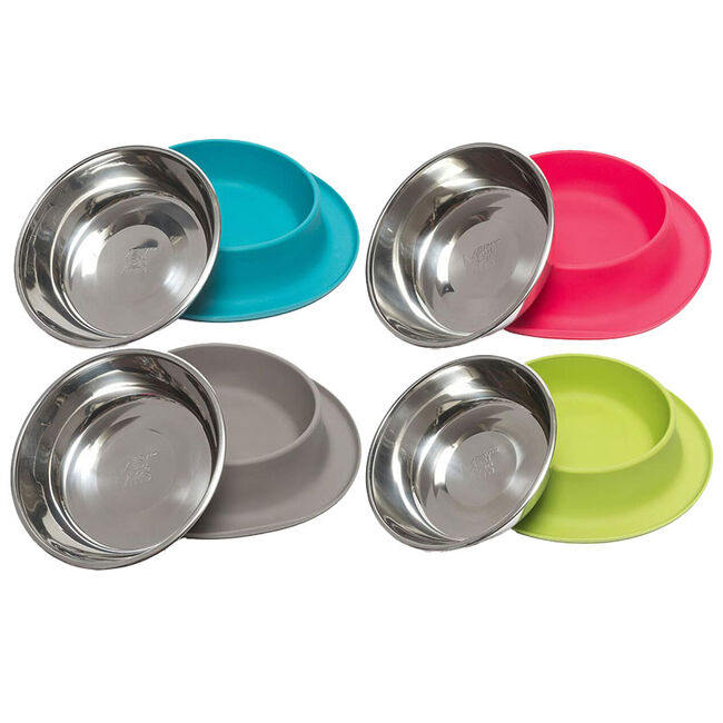 Messy Mutts Silicone Dog Feeder with Stainless Bowl image number null
