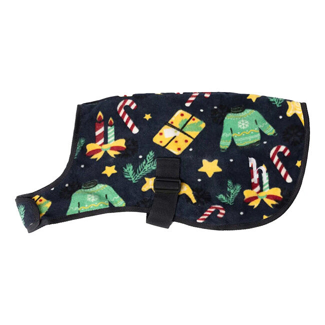 Horze Santa Dog Fleece Coat - Christmas Jumper - Closeout image number null