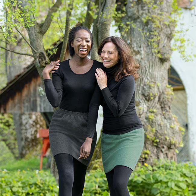 Engel Women's 100% Wool Skirt - Lava Gray Melange image number null