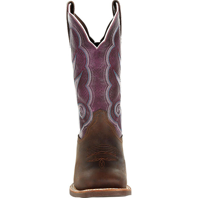 Durango Women's Lady Rebel Pro Ventilated Western Boot - Oiled Brown & Plum image number null