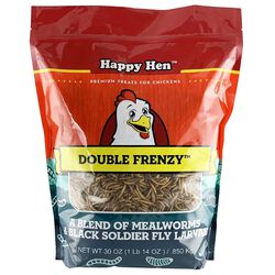 Happy Hens Double Frenzy Mealworm & Black Soldier Fly Larvae Chicken Treats