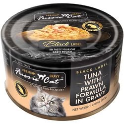 Fussie Cat Premium Gravy Cat Food -  Tuna with Prawn Formula in Gravy - 2.8 oz