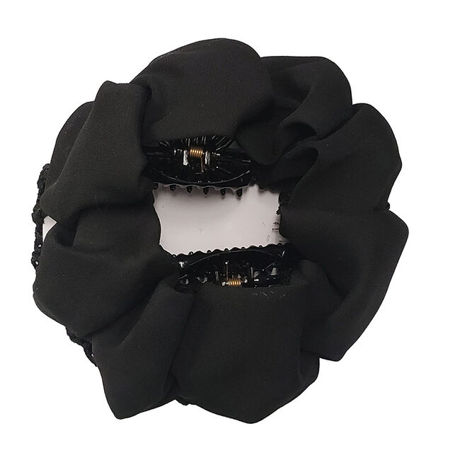 Whinny Widgets Hair Net Scrunchie with Clips image number null