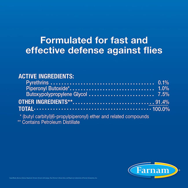 Farnam Bronco Gold Equine Fly Spray - All-in-One Fly Spray & Coat Conditioner image number null