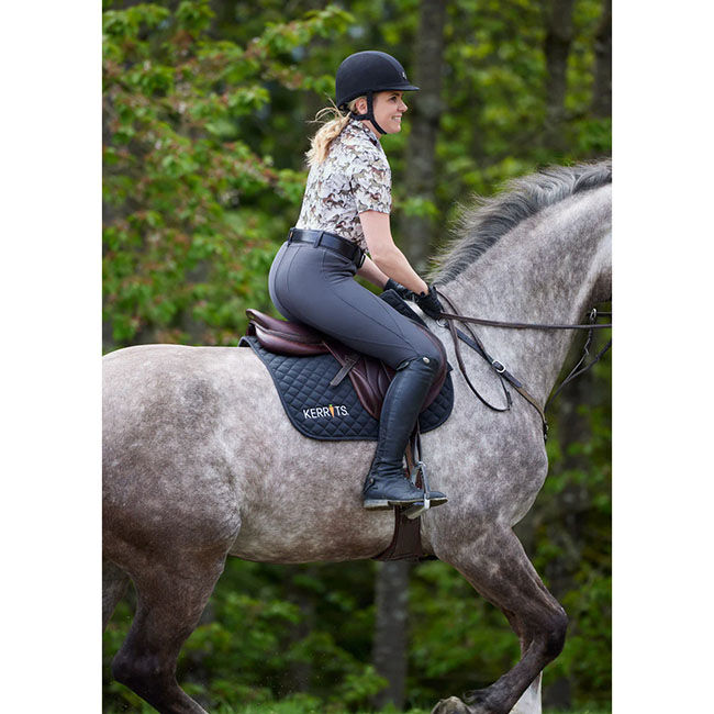 Kerrits Women's Summer Ride Ice Fil Short Sleeve Equestrian Shirt - Opal Roam Free image number null