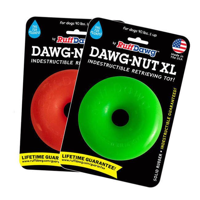 RuffDawg Dawg-Nut - Rubber Retrieving Dog Toy - Assorted Colors image number null