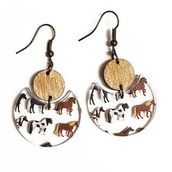 Willow & Birch Earrings - Acrylic Horses