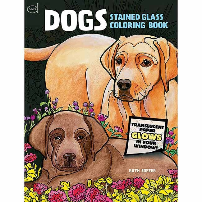 Dogs Stained Glass Coloring Book image number null