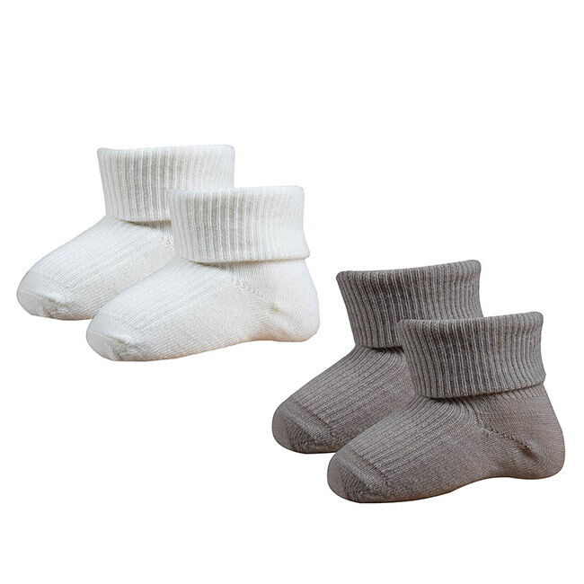 Janus Baby Wool Blend Socks - 2 Pairs - Beige image number null