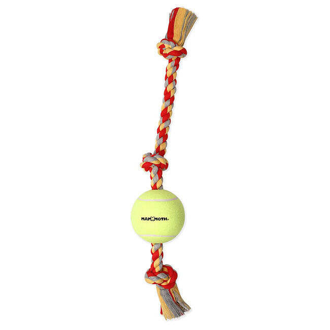 Mammoth Flossy Chew Tug Dog Toy with Big 6&rdquo; Tennis Ball X-Large 36" image number null