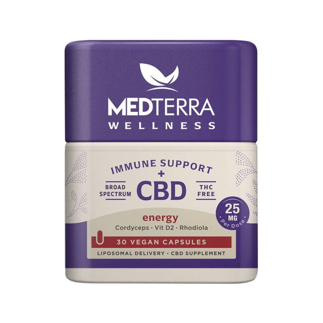 MedTerra CBD Wellness Immune Support + CBD Energy Capsules image number null
