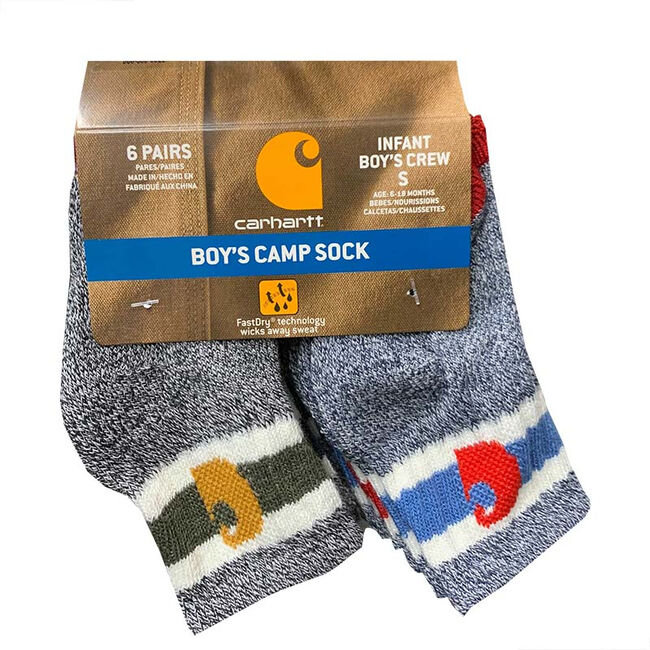Carhartt Toddler's Boy's Camp Socks 6 Pack image number null