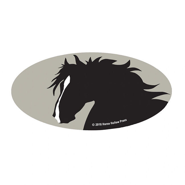 Horse Hollow Press Helmet Sticker - Horse Head with Blaze image number null