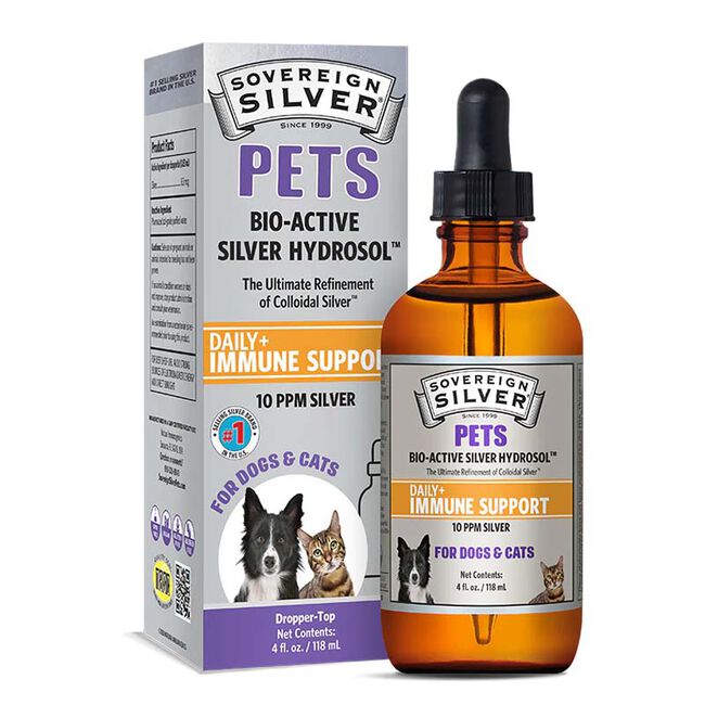 Sovereign Silver Pets Bio-Active Silver Hydrosol - Daily+ Immune Support for Dogs & Cats image number null
