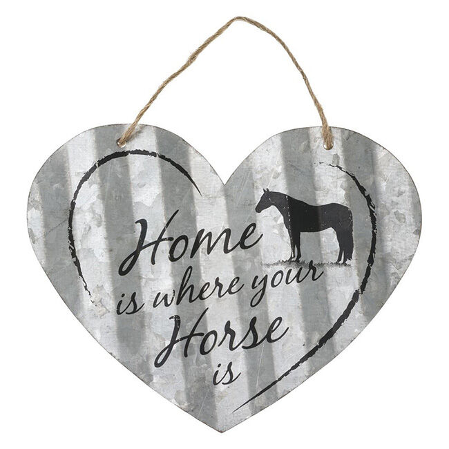 Tough1 Corrugated Metal Sign - Home Is Where the Horse Is image number null