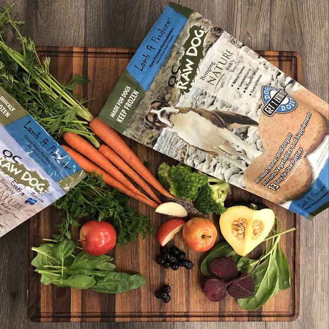 OC Raw Frozen Raw Dog Food Patties - Lamb & Produce Recipe image number null