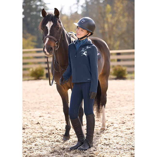 Kerrits Kids' Zip and Whinny Hoodie - Nightfall image number null