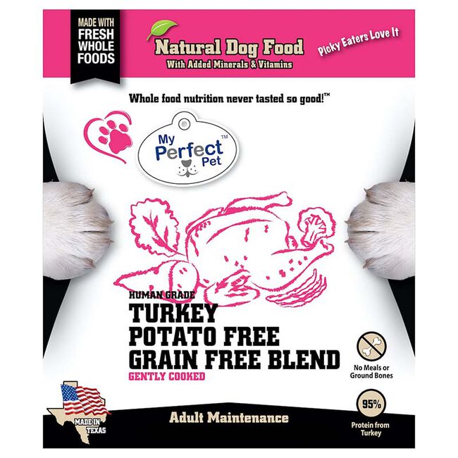 My Perfect Pet Gently Cooked Dog Food - Tino's Glycemic-Friendly Turkey Blend image number null
