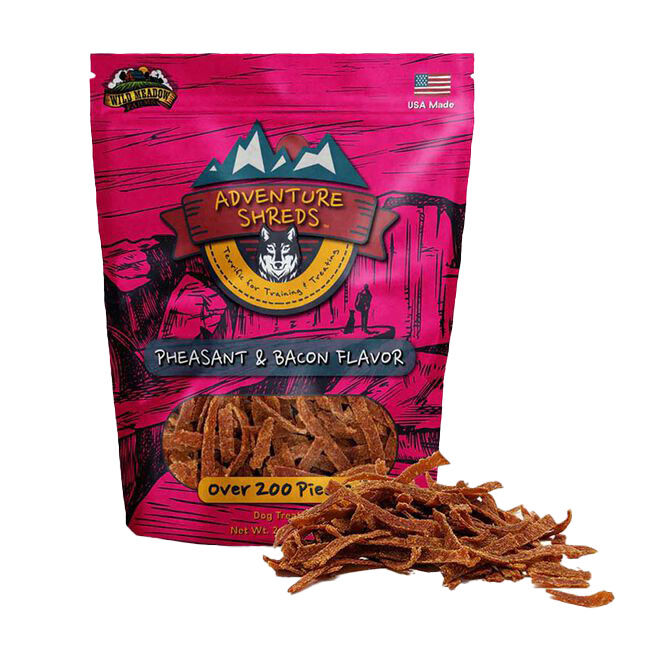 Wild Meadow Farms Adventure Shreds - Pheasant & Bacon Flavor - 2.5 oz image number null