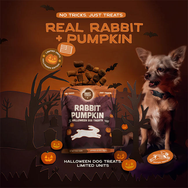 Smart Cookie Bakery Halloween Dog Treats - Rabbit & Pumpkin - 5 oz image number null