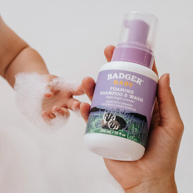 Badger Baby Night-Night Foaming Shampoo & Wash - 10 oz image number null